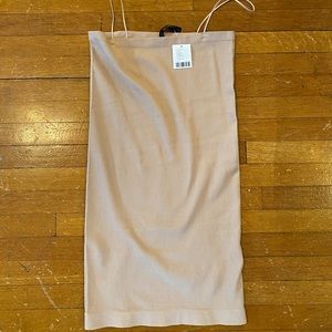 Nude body con slip dress.